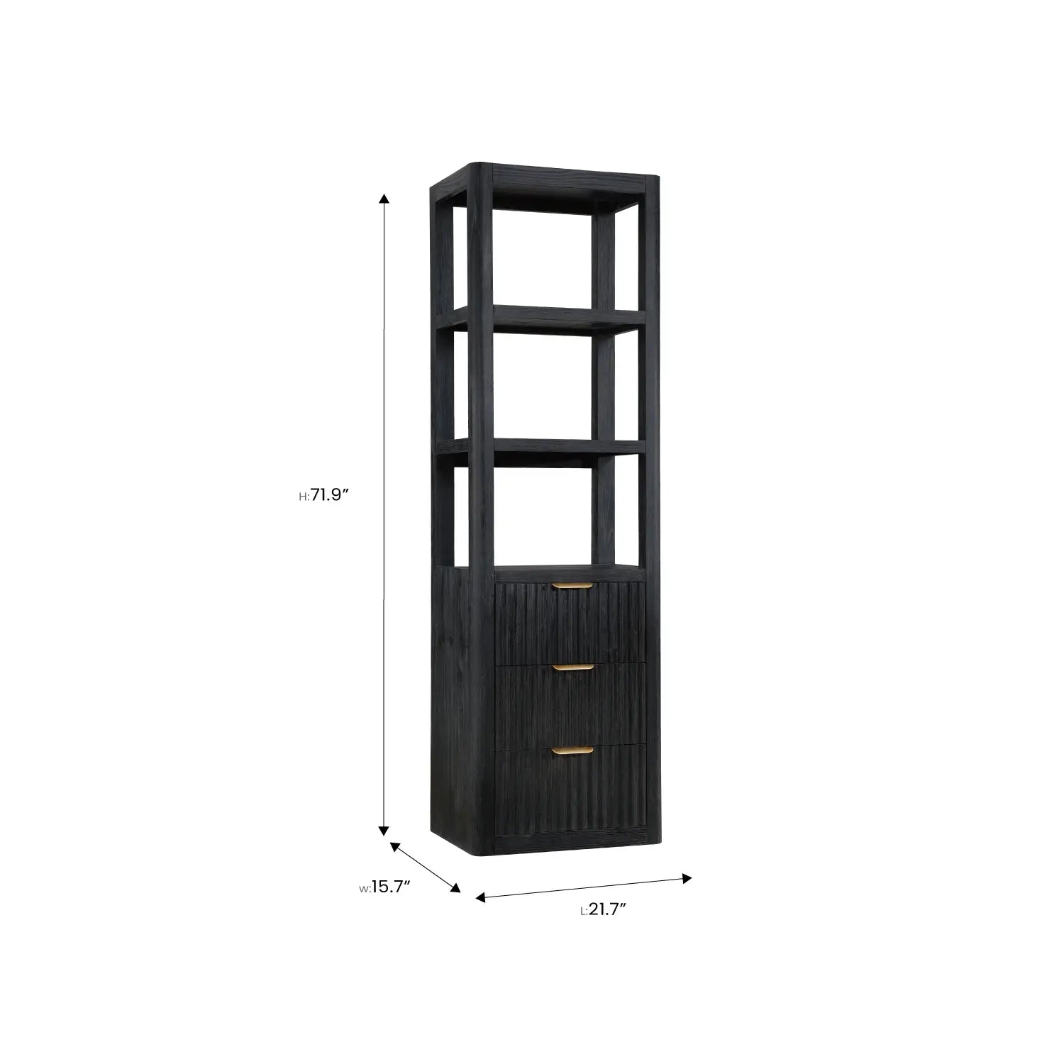 
  
  Vinnova Cádiz 22" Storage Cabinet in Fir Wood with 3 Drawers 3 Shelves for Bathroom and Living Room
  
