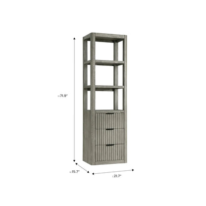 Vinnova Cádiz 22" Storage Cabinet in Fir Wood with 3 Drawers 3 Shelves for Bathroom and Living Room