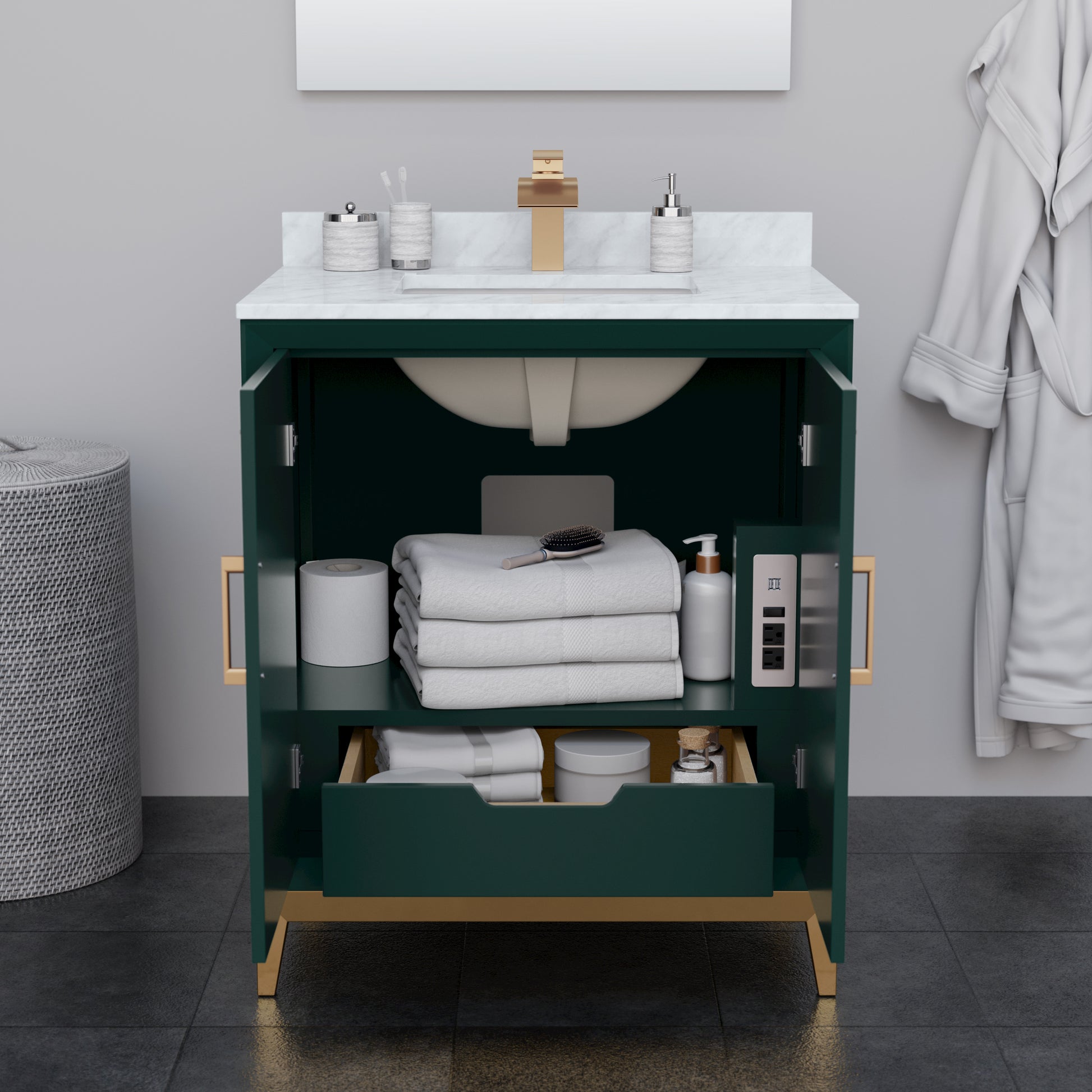 
  
  Marlena Single Bathroom Vanity, Base-Only, Optional Trim
  
