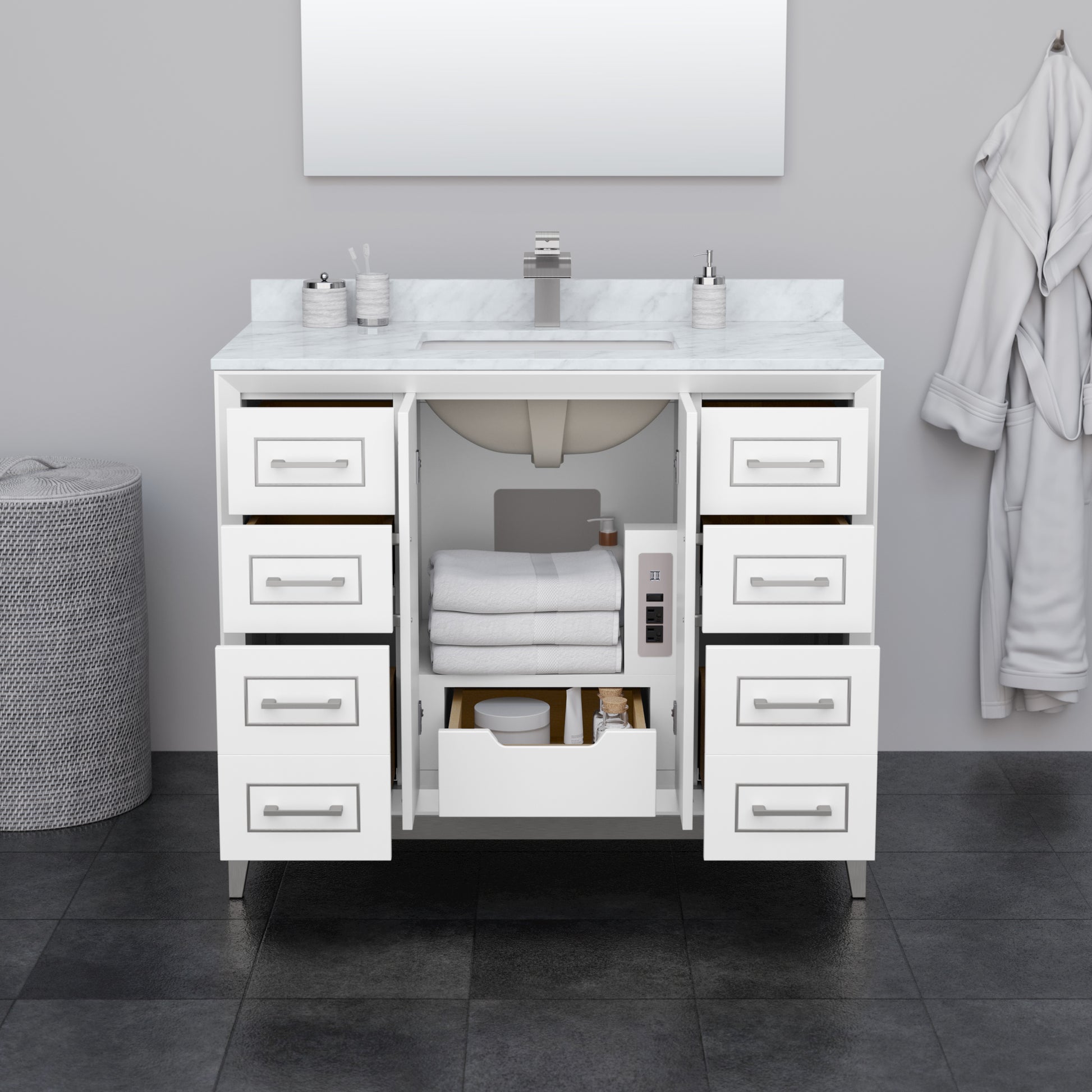 
  
  Marlena Single Bathroom Vanity, Base-Only, Optional Trim
  
