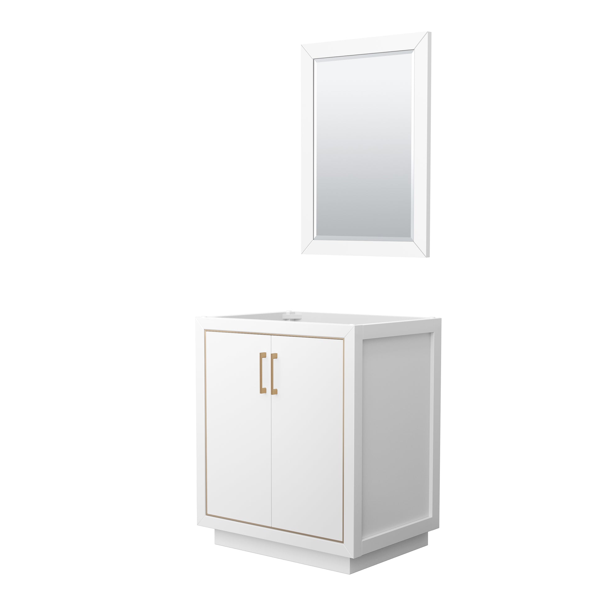 
  
  Icon Single Sink Vanity, Base-Only, No Sink, Optional Trim and Mirror
  
