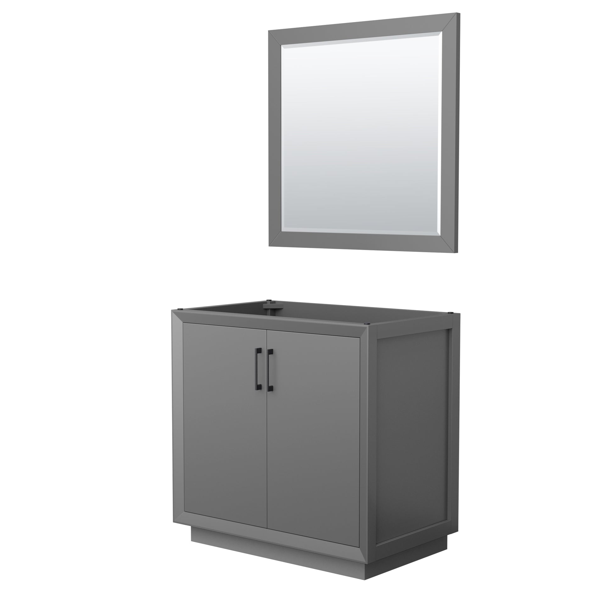 
  
  Strada Single Sink Vanity, Base-Only, Optional Trim and Mirror
  
