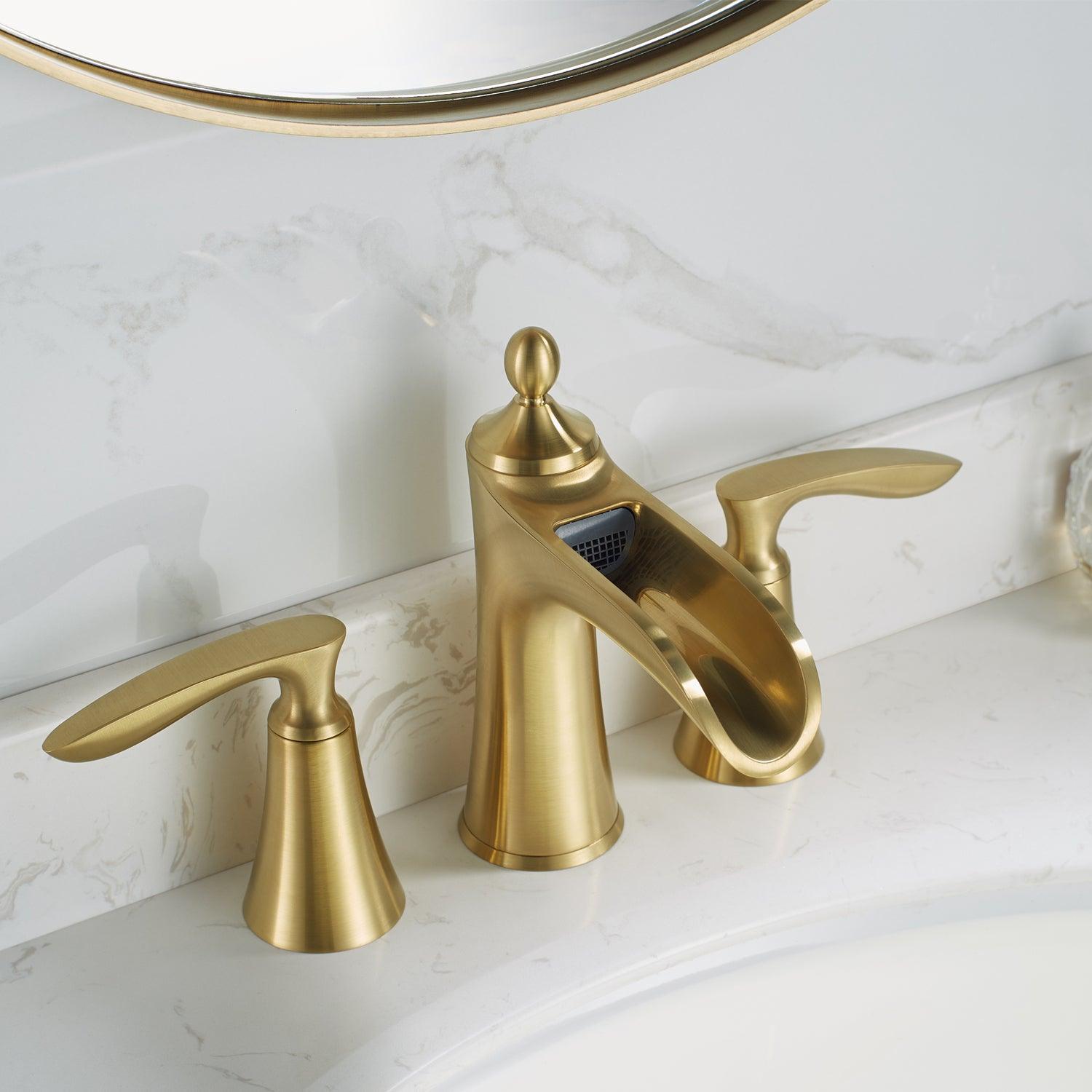
  
  Vinnova Ukiah Two Handle 8 Inch Widespread Bathroom Faucet
  
