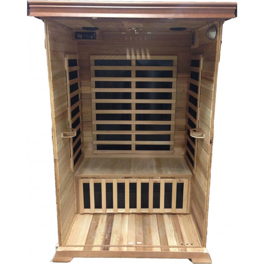 SunRay Sierra 2 Person Cedar Sauna w/Carbon Heaters - Sea & Stone Bath