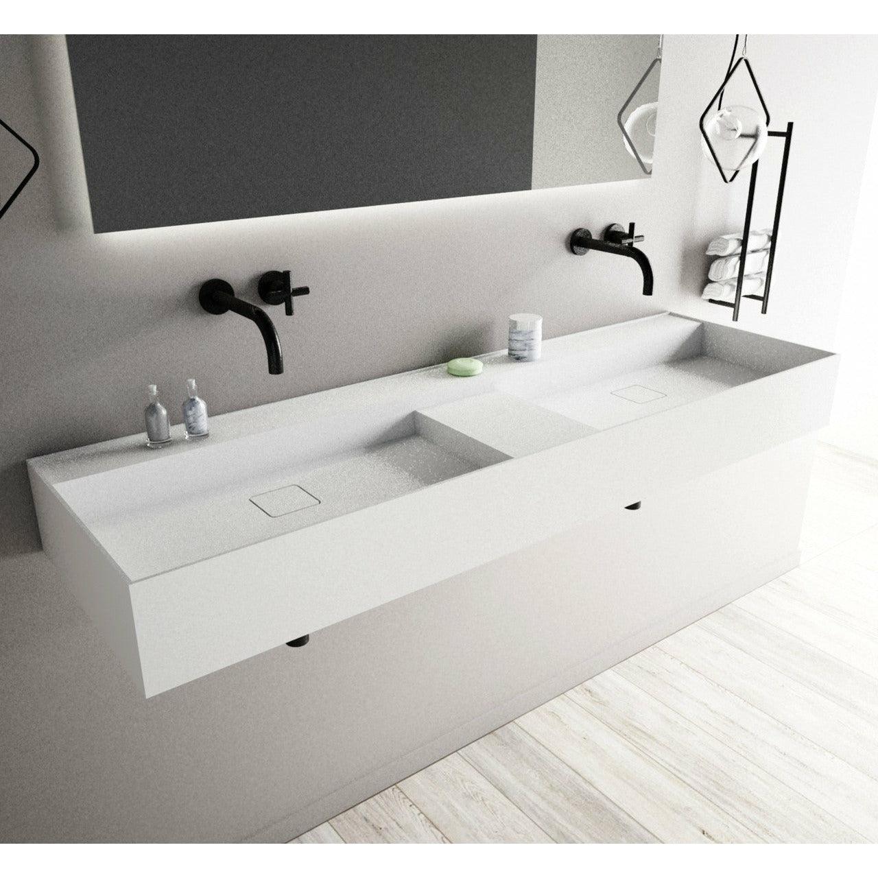 Ideavit Solidbliss - 150D Wall Mounted Washbasin - Sea & Stone Bath