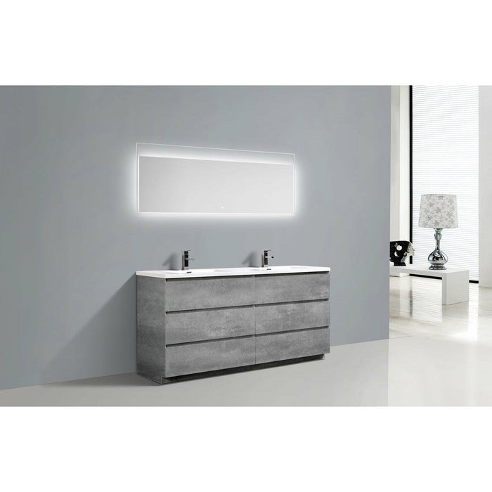 Alma Edison Double Vanity with Integrated Sink - Sea & Stone Bath