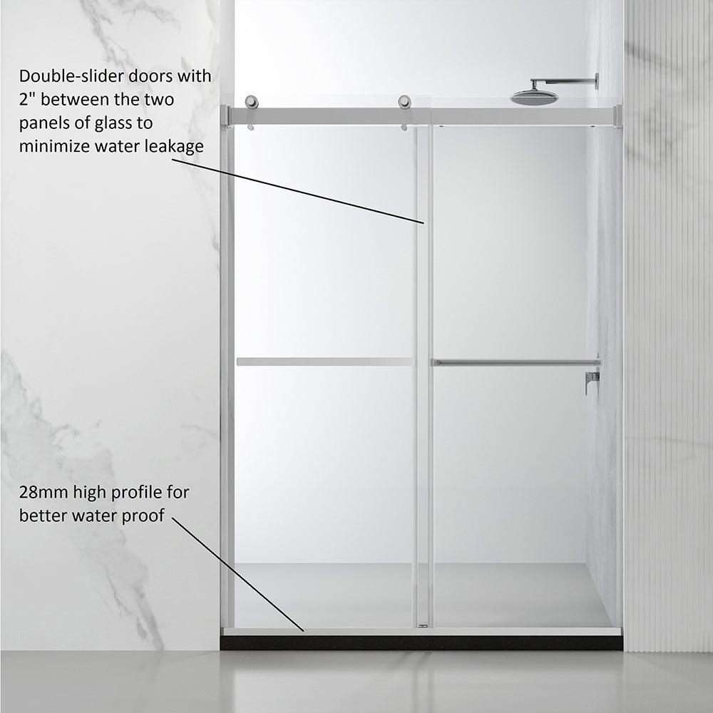 Vinnova Spezia Double Sliding Frameless Shower Door - Sea & Stone Bath