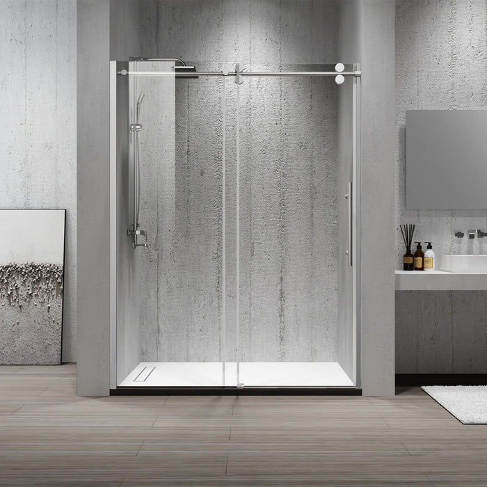 Vinnova Massa Single Sliding Frameless Shower Door - Sea & Stone Bath