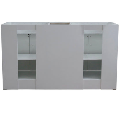 Bellaterra Temi Double Sink Vanity with Black/Gray/White Top and Rectangle Sink