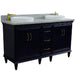 Bellaterra Forli Double Vanity with Black/Gray/White Top and Round Sink - Sea & Stone Bath
