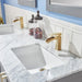 Altair Remi Double Bathroom Vanity Set with Carrara White Marble Countertop Optional Mirror - Sea & Stone Bath