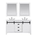 Altair Kinsley Double Bathroom Vanity Set with Carrara White Marble Countertop, Optional Mirror - Sea & Stone Bath