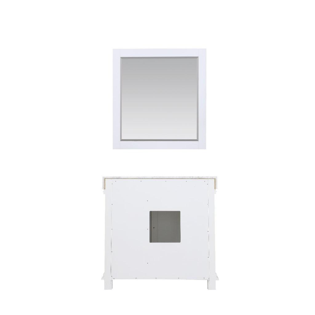 
  
  Altair Jardin Single Bathroom Vanity Set with Carrara White Marble Countertop, Optional Mirror
  

