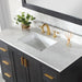 Altair Gazsi Single Bathroom Vanity Set with Grain White Composite Stone Countertop, Optional Mirror - Sea & Stone Bath