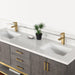 Altair Wildy Double Bathroom Vanity Set with Grain White Composite Stone Countertop, Optional Mirror - Sea & Stone Bath