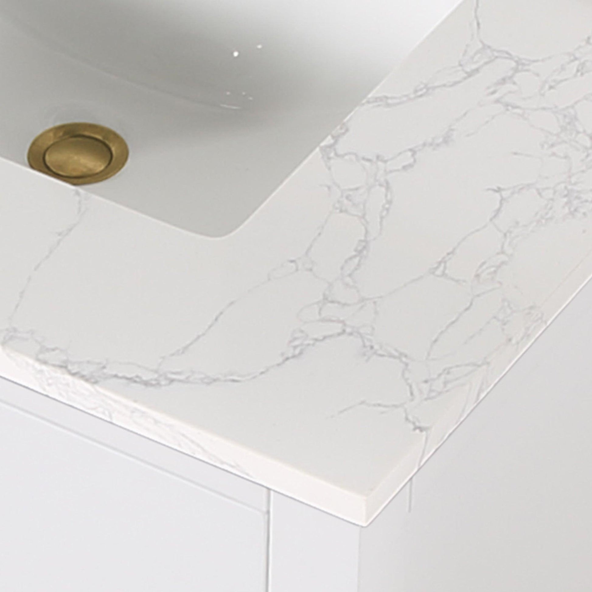 Altair Gavino Single Bathroom Vanity with Grain White Composite Stone Countertop and Optional Mirror - Sea & Stone Bath