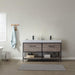 Vinnova Palma Double Vanity with White Composite Grain Stone Countertop - Sea & Stone Bath