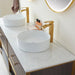 Vinnova Murcia Double Sink Bath Vanity in Suleiman Oak with White Composite Grain Stone Countertop and Optional Mirror - Sea & Stone Bath