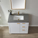 Vinnova Leiza Single Sink Bath Vanity with Stone Countertop and Optional Mirror - Sea & Stone Bath