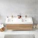 Vinnova Palencia Double Sink Wall-Mount Bath Vanity with Composite Integral Square Sink Top and Optional Mirror - Sea & Stone Bath