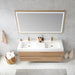 Vinnova Palencia Double Sink Wall-Mount Bath Vanity with Composite Integral Square Sink Top and Optional Mirror - Sea & Stone Bath