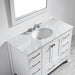 Vinnova Gela Single Vanity with Carrara White Marble Countertop - Sea & Stone Bath