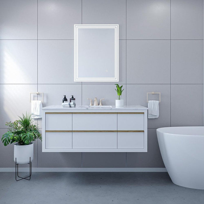 Altair Livorno Rectangle Frameless Modern LED Bathroom Vanity Mirror - Sea & Stone Bath