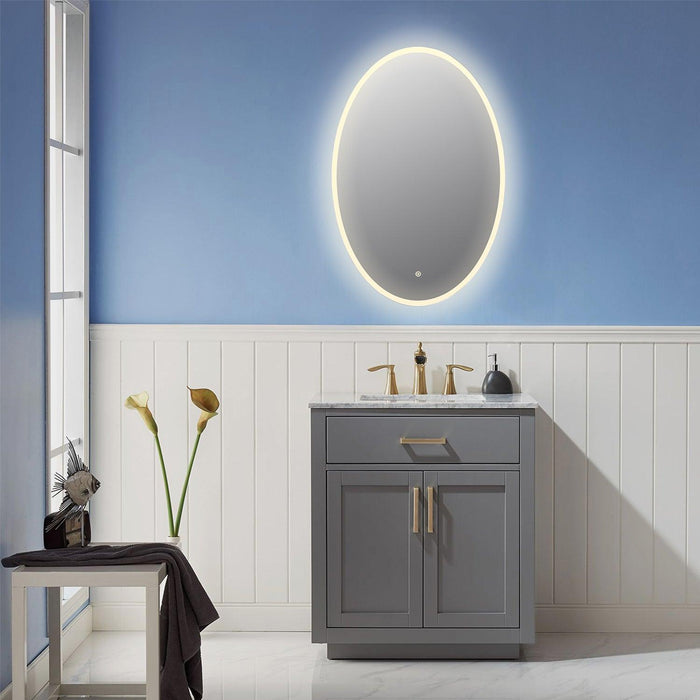 Altair Matera 24" Oval Frameless Modern LED Bathroom Vanity Mirror - Sea & Stone Bath