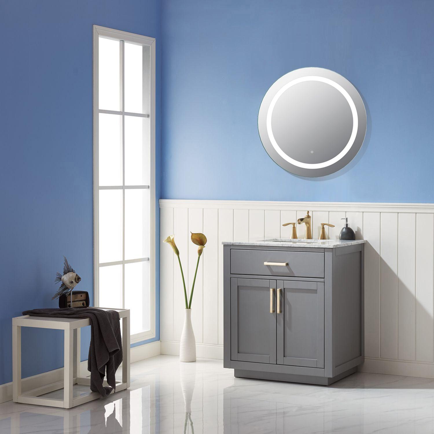 
  
  Altair Padova Round  Frameless Modern LED Bathroom Vanity Mirror
  
