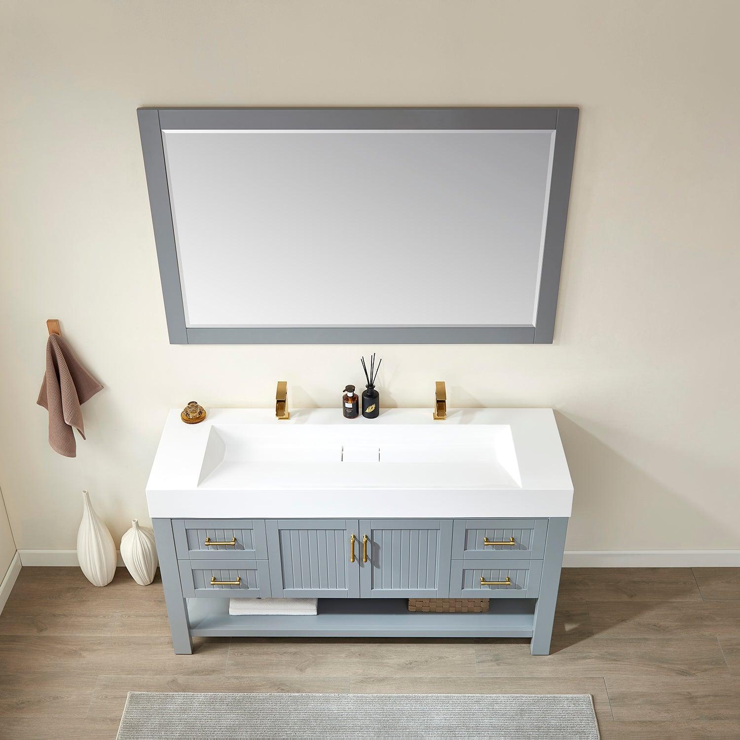 Vinnova Pavia Double Vanity with Acrylic under-mount Sink - Sea & Stone Bath