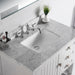 Bellaterra Milani 37" Double Vanity with White Carrara Marble Top - Sea & Stone Bath