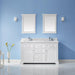 Vinnova Lorna Double Vanity with Composite Carrara White Stone Countertop, Optional Mirror - Sea & Stone Bath