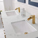 Vinnova Shannon Double Vanity with Composite Carrara White Stone Countertop, Optional Mirror - Sea & Stone Bath