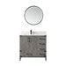 Vinnova Zaragoza Single Vanity with White Composite Grain Stone Countertop - Sea & Stone Bath