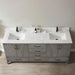 Vinnova Zaragoza Double Vanity with White Composite Grain Stone Countertop - Sea & Stone Bath