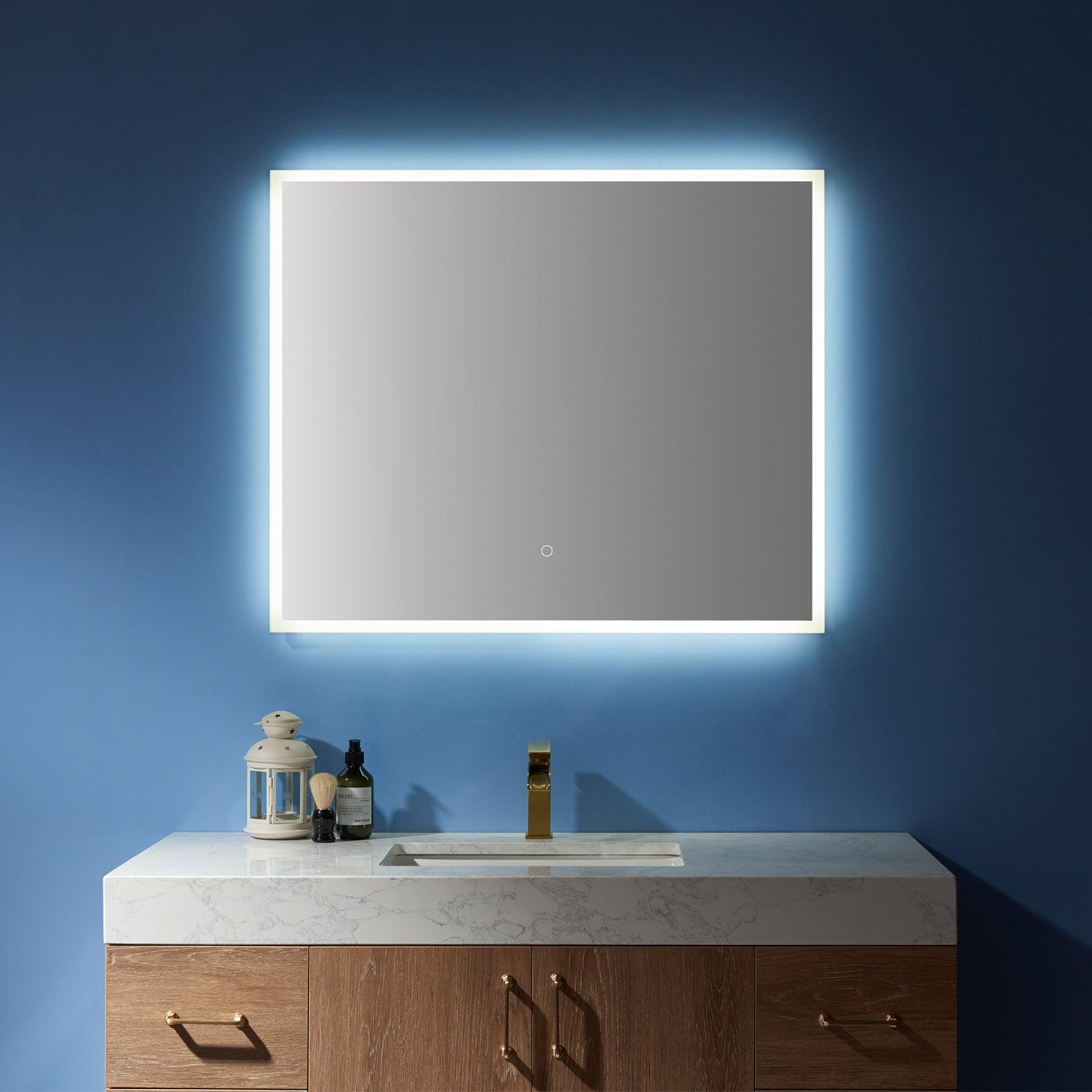 Vinnova Essentia Rectangle Illuminated Bathroom/Vanity Wall Mirror - Sea & Stone Bath