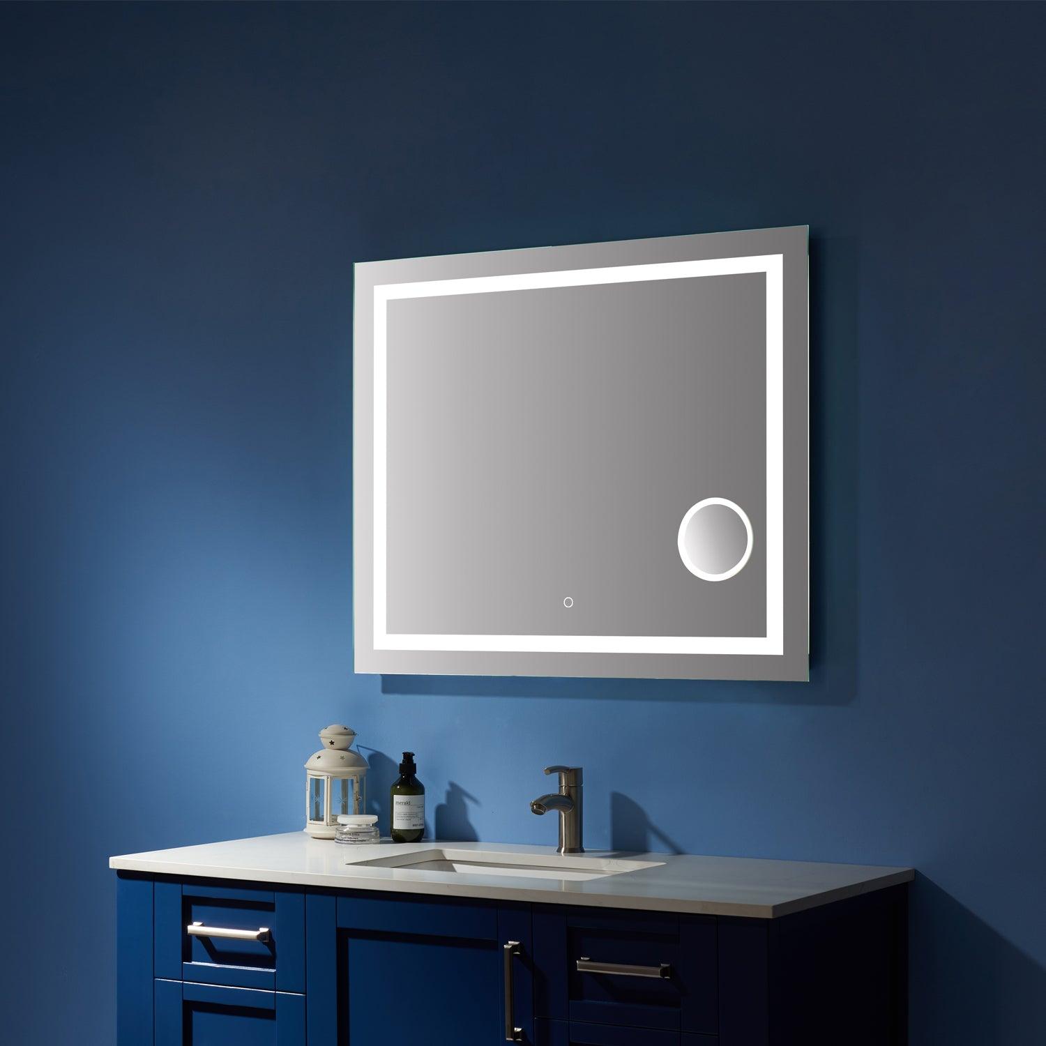 Vinnova Astra Lighted Impressions Frameless LED Wall Mirror - Sea & Stone Bath
