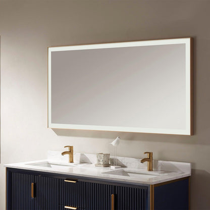 Vinnova Benevento Rectangle LED Lighted Accent Bathroom/Vanity Wall Mirror - Sea & Stone Bath