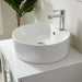 Vinnova Pesaro Single Vanity with Pure white polished Stone Top with White Vessel Sink - Sea & Stone Bath