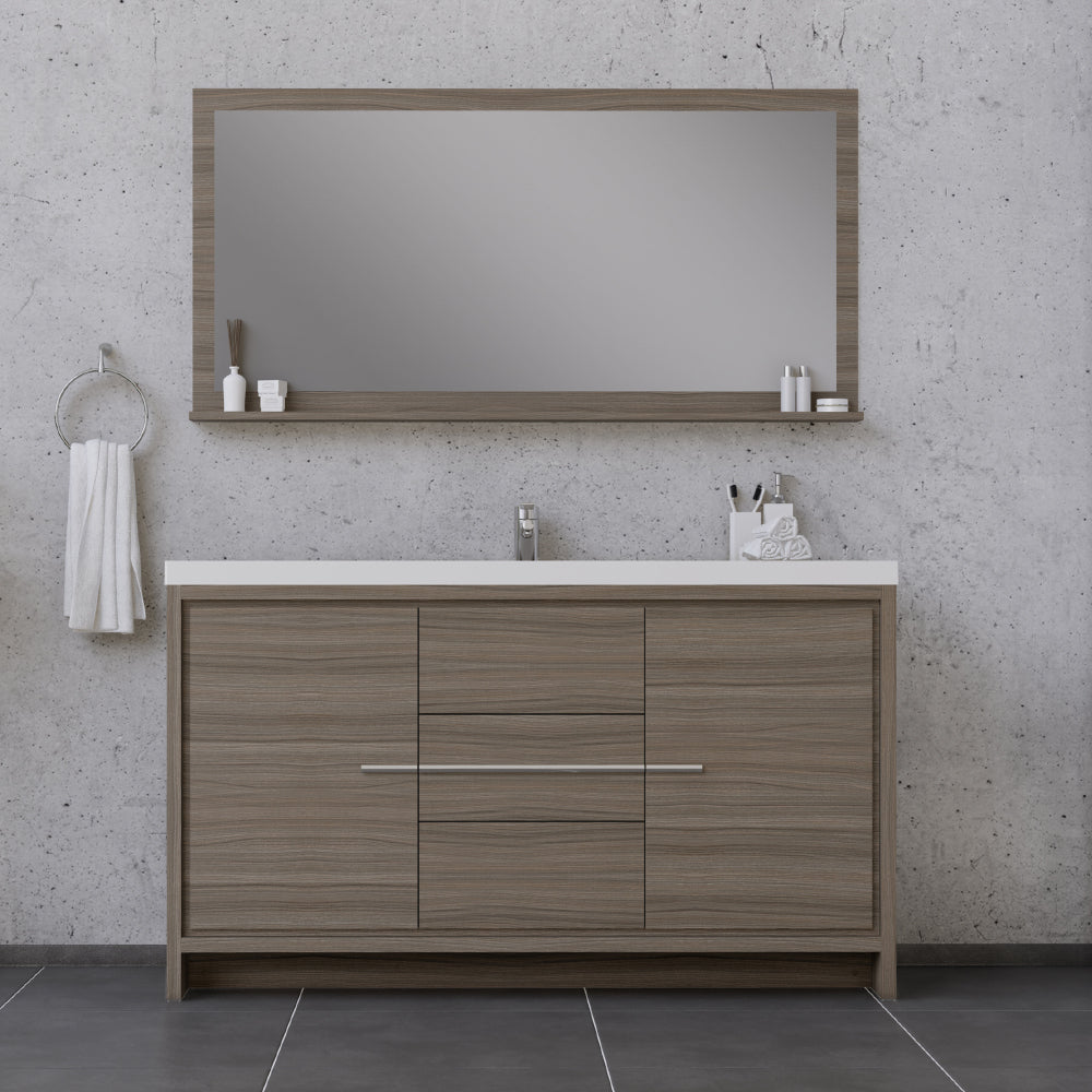 Alya Bath Sortino 60" Single Bathroom Vanity
