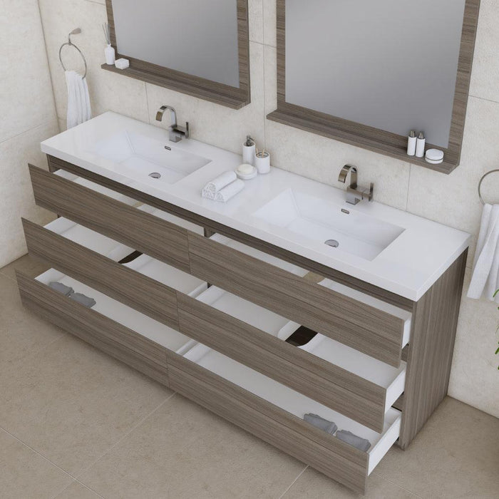 Alya Bath Paterno Double Modern Freestanding Bathroom Vanity, Optional Mirror - Sea & Stone Bath