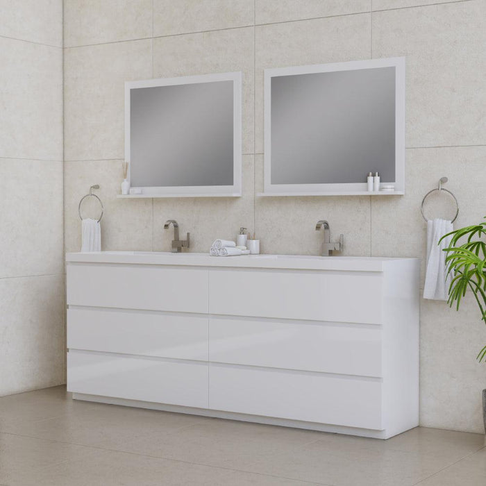 Alya Bath Paterno Double Modern Freestanding Bathroom Vanity, Optional Mirror - Sea & Stone Bath