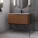 BEMMA Design Terra Wall-Mounted Single Bathroom Vanity Set in Walnut with White Quartz or Carrara Marble Top - Sea & Stone Bath