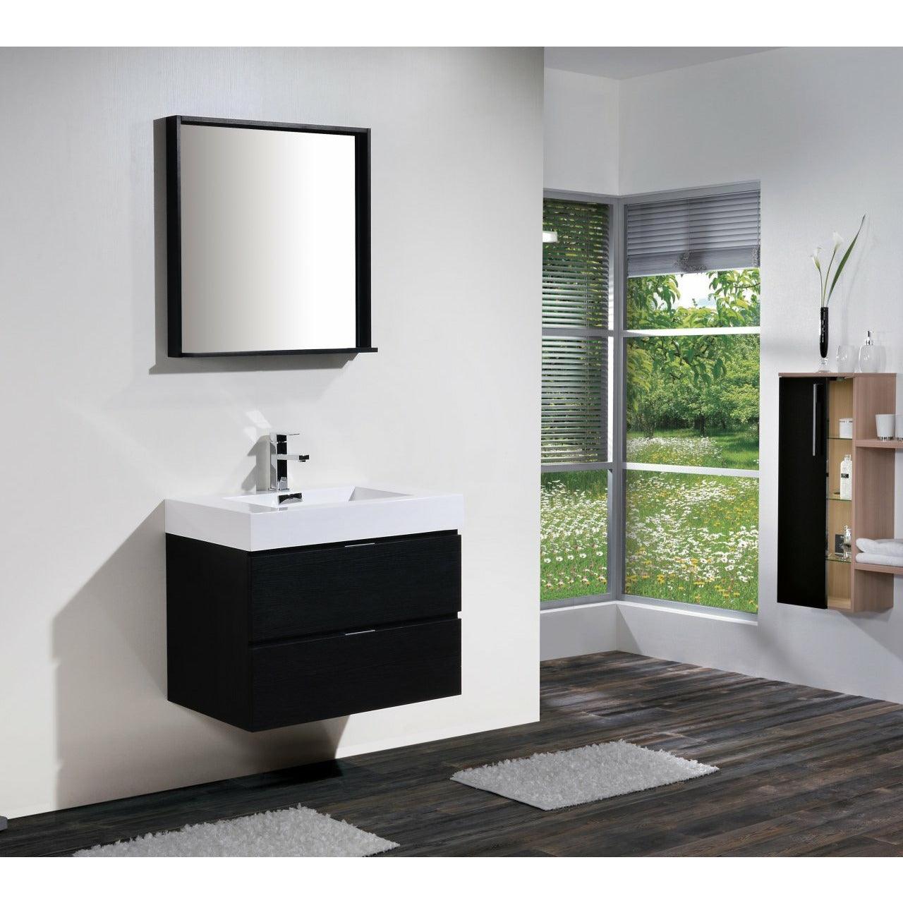 KubeBath Bliss Single Wall Mount Modern Bathroom Vanity - Sea & Stone Bath