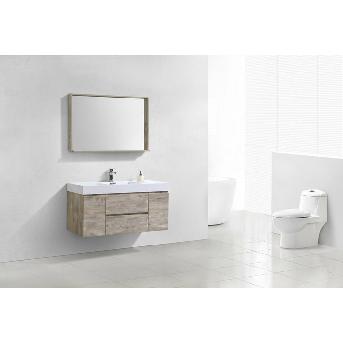 KubeBath Bliss Single Wall Mount Modern Bathroom Vanity