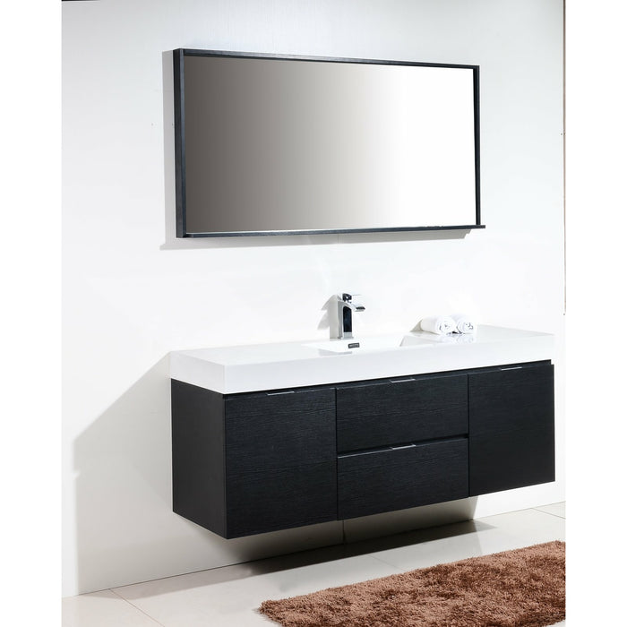 KubeBath Bliss Single Wall Mount Modern Bathroom Vanity