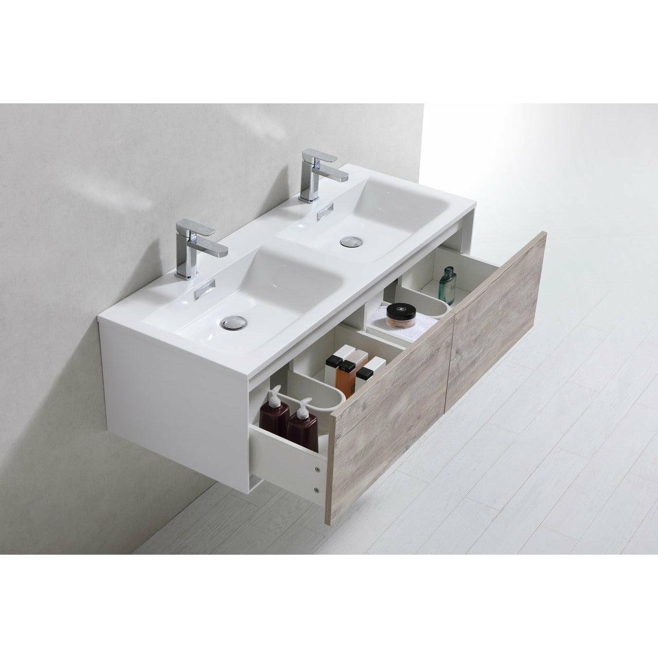 KubeBath Divario Wall Mount Modern Bathroom Vanity - Sea & Stone Bath