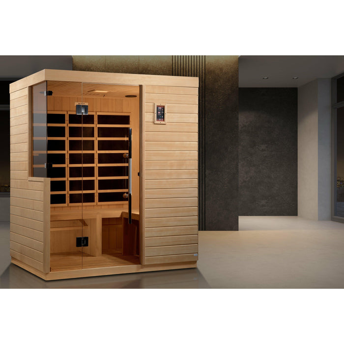 Golden Designs Dynamic Bilbao 3-person Ultra Low EMF (Under 3MG) FAR Infrared Sauna - Sea & Stone Bath