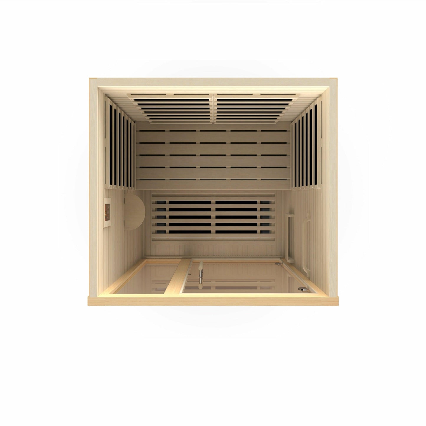 Golden Designs Dynamic Llumeneres 2-person Ultra Low EMF FAR Infrared Sauna - Sea & Stone Bath