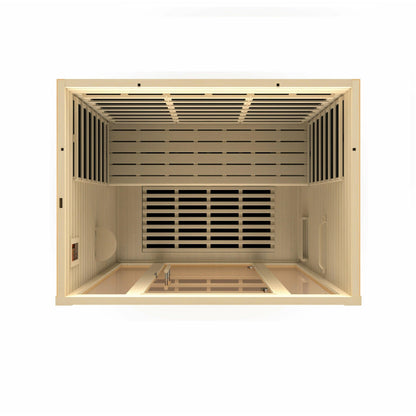 Golden Designs Dynamic Vila 3-person Ultra Low EMF (Under 3MG) FAR Infrared Sauna - Sea & Stone Bath